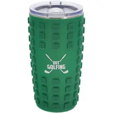 Pavilion Gift Out Golfing 20 oz Travel Tumbler with 3D Silicone Wrap  39171