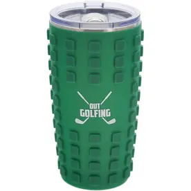 Pavilion Gift Out Golfing 20 oz Travel Tumbler with 3D Silicone Wrap  39171