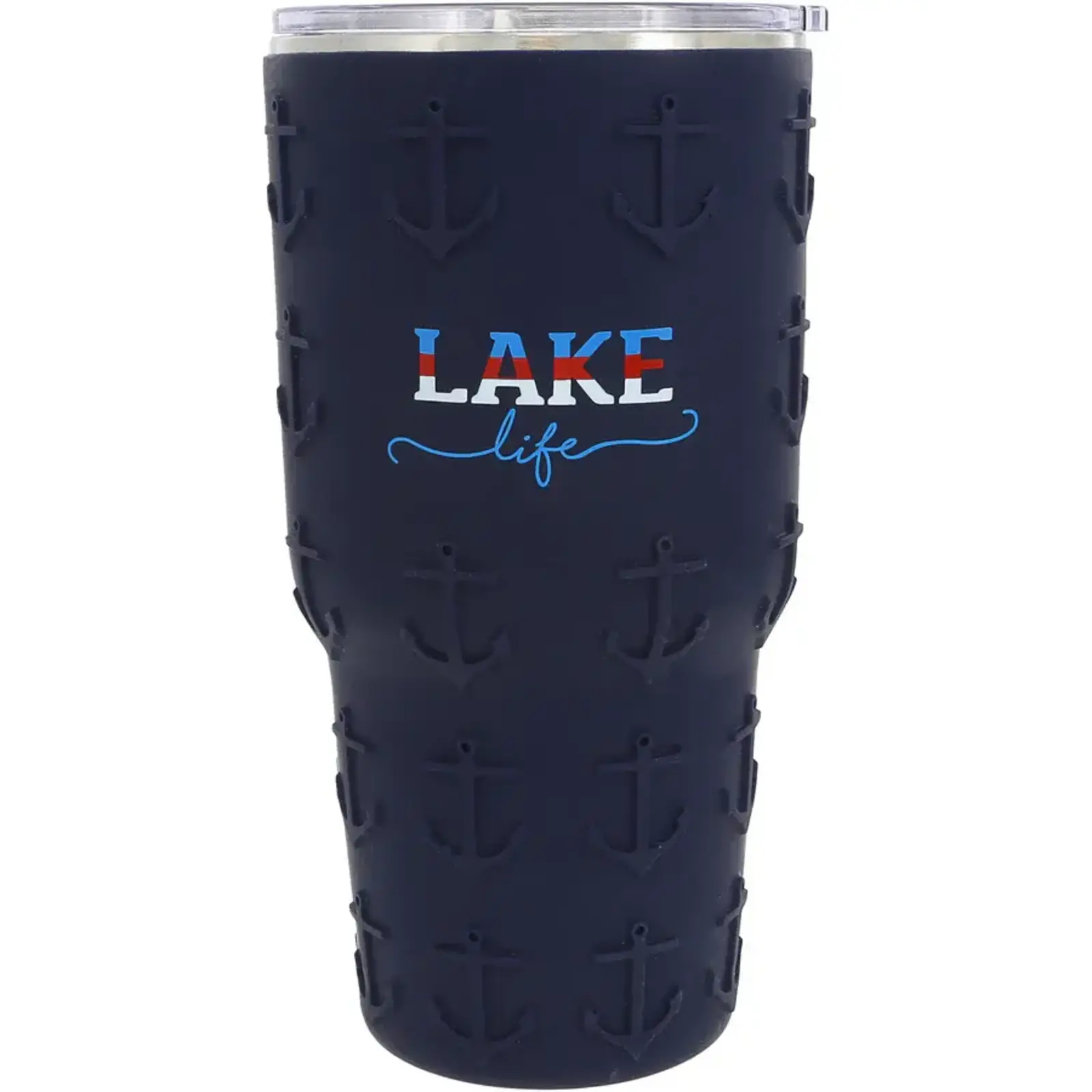 Pavilion Gift Lake Life 30 oz Travel Tumbler with 3D Silicone Wrap  68991 loading=