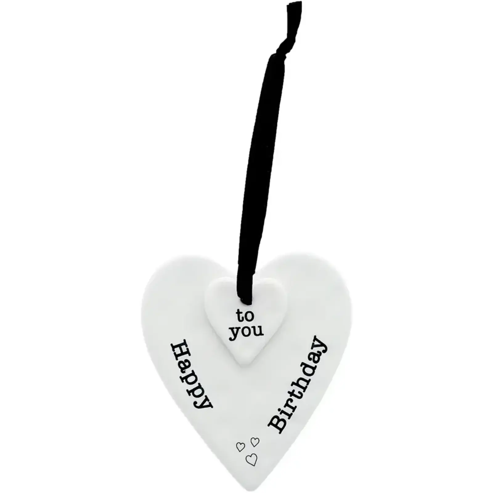 Pavilion Gift Happy Birthday 3" Ceramic Keepsake Heart Plaque   38299 loading=