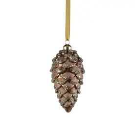 Zodax Glass Pine Cone Ornament - Copper Bronze - 6 in  CH-7032