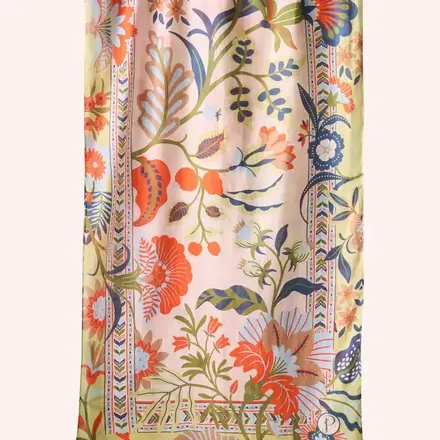 Powder Cotton Scarf - Folky Floral - Coconut   CSC2