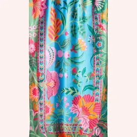 Powder Cotton Scarf - Folky Floral - Cornflower Blue   CSC3