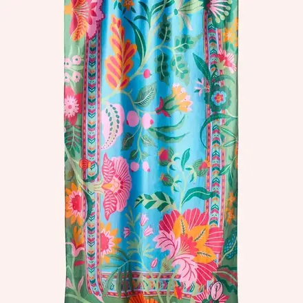 Powder Cotton Scarf - Folky Floral - Cornflower Blue   CSC3