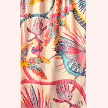 Powder Cotton Scarf - Tropical Paradise Pink   CSC5