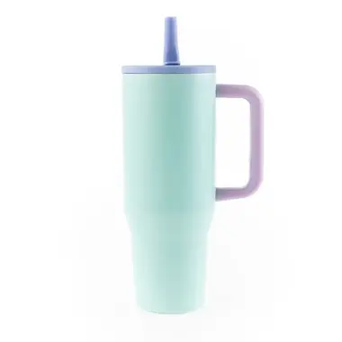 Mary Square 40oz Colorblock To-Go Tumbler | Aqua 61617