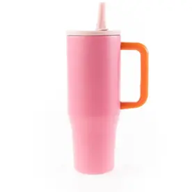 Mary Square 40oz Colorblock To-Go Tumbler | Hot Pink   61618