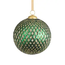 Zodax 6" Beehive Glass Ornament - Green  - Large  IN-6993