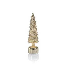 Zodax 14" Mountain Pine Rotating LED Tree - Antique Gold - Medium  CH-7677