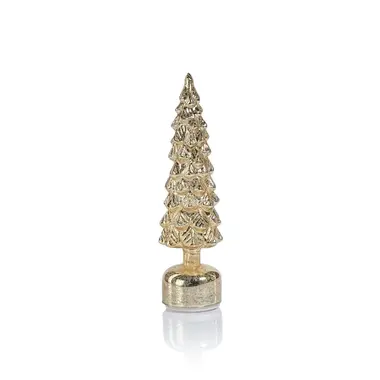 Zodax 14" Mountain Pine Rotating LED Tree - Antique Gold - Medium  CH-7677