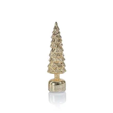 Zodax 14" Mountain Pine Rotating LED Tree - Antique Gold - Medium  CH-7677