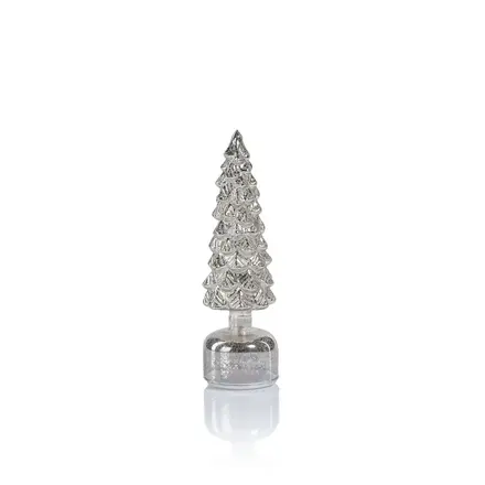 Zodax 11.75" Mountain Pine Rotating LED Tree - Antique Silver - Short  CH-7673