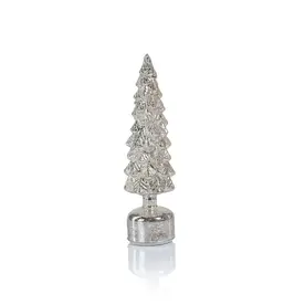 Zodax 14" Mountain Pine Rotating LED Tree - Antique Silver - Medium  CH-7674