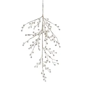 Zodax 26" Beaded Glass Berry Branch - Clear and Gold   CH-7603