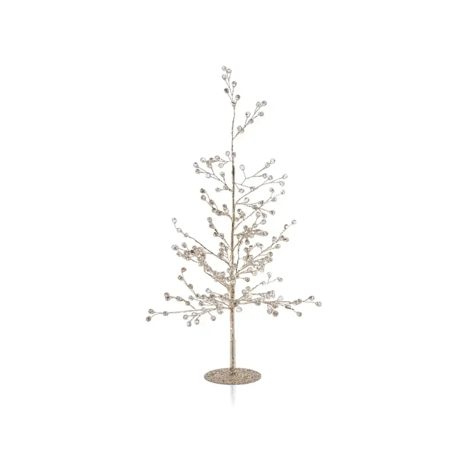 Zodax 19" Beaded Glass Berry Tree - Clear and Gold - Small  CH-7609 loading=