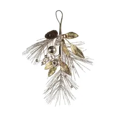 Zodax 17" Golden Branch with Pine Cone and Ornament  CH-7615