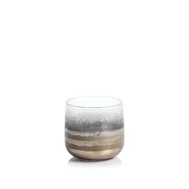 Zodax 3.5" Smoke Votive Holder - Gold  IN-6610