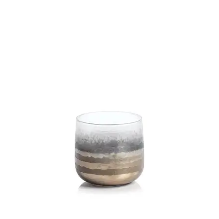 Zodax 3.5" Smoke Votive Holder - Gold  IN-6610