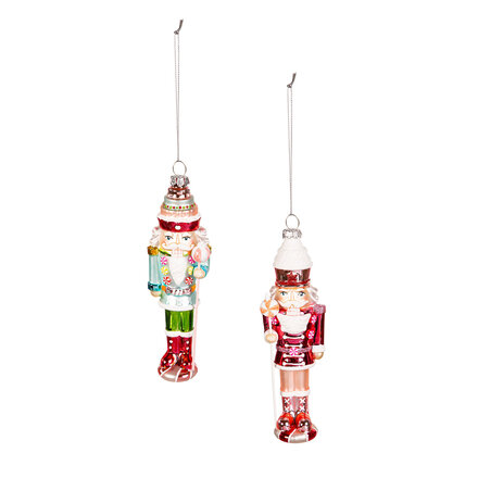 Evergreen Enterprises Candy Nutcracker Glass Ornament  3OTG435