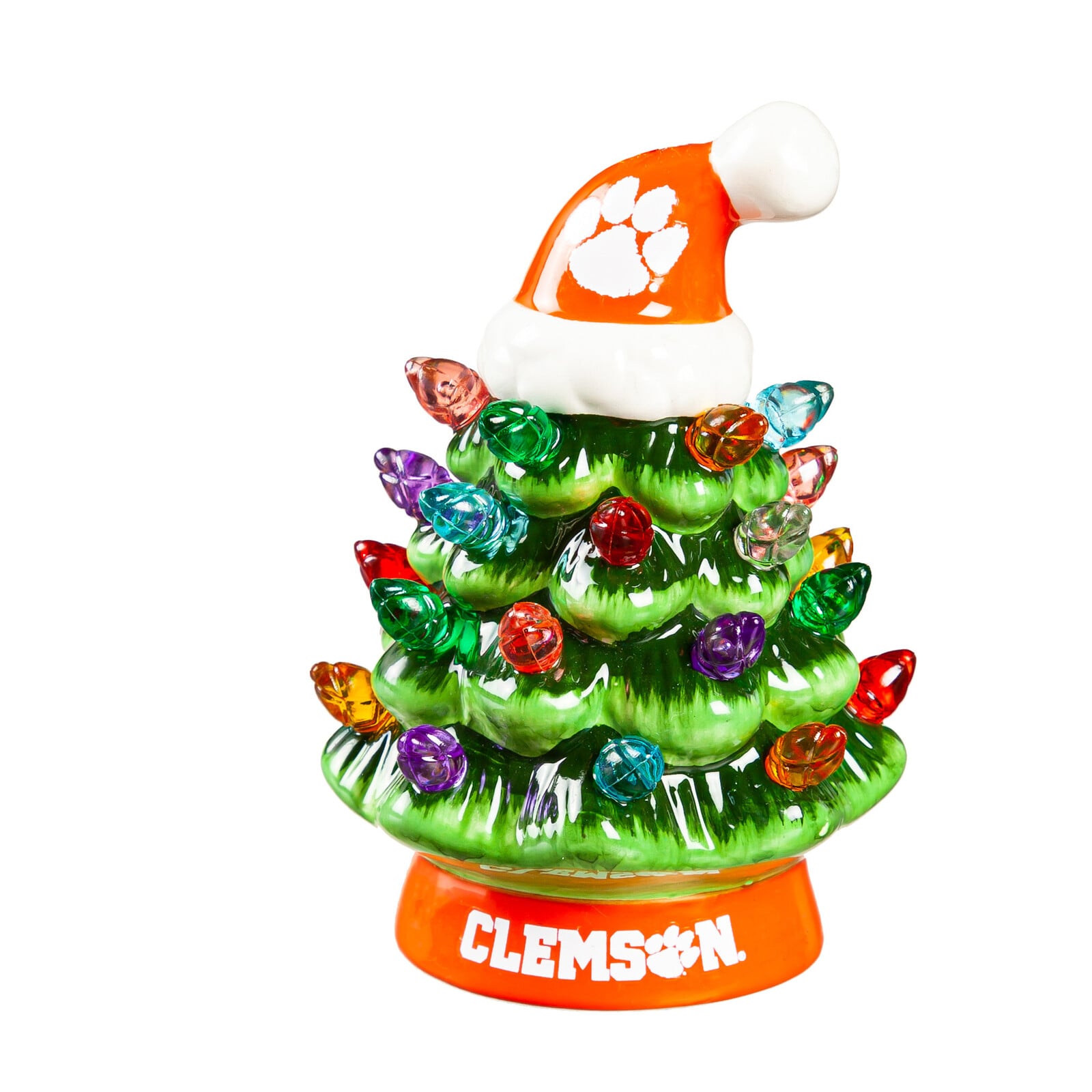 Evergreen Enterprises 4" Mini LED Tabletop  Tree, Clemson University  8LED912MT loading=