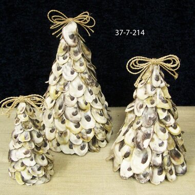 WS STETSON (1) Oyster Shell Tree With Twine Bow Medium 9.5"   37-7-214 M
