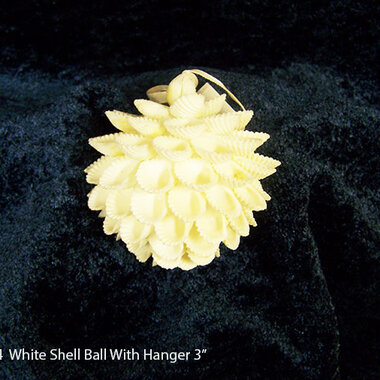 WS STETSON White Shell Ball With Hanger 3" CNBA-4