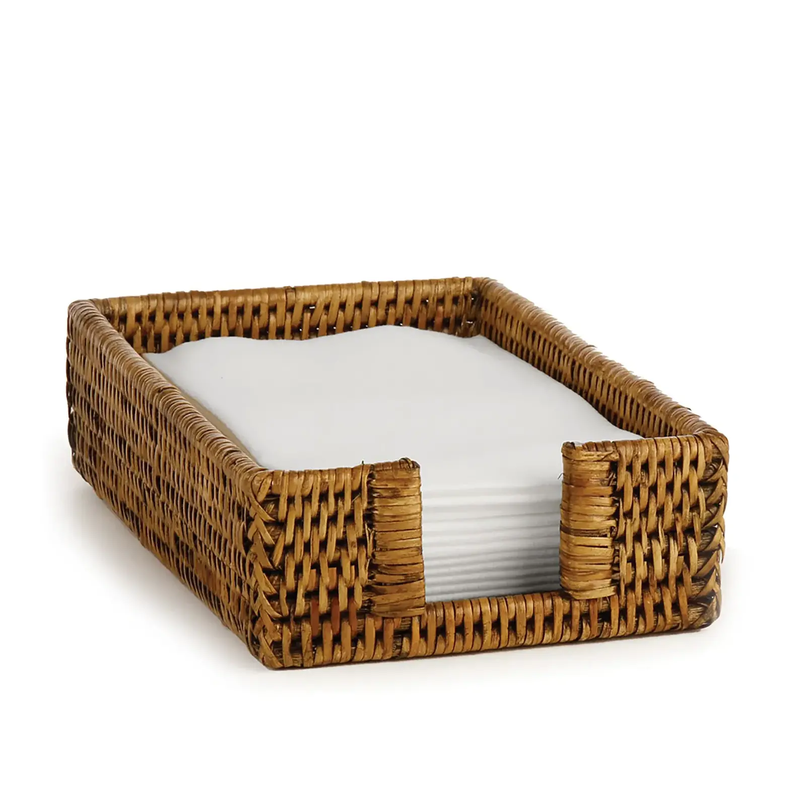 Napa BURMA RATTAN RECTANGULAR GUEST NAPKIN HOLDER TN222 loading=