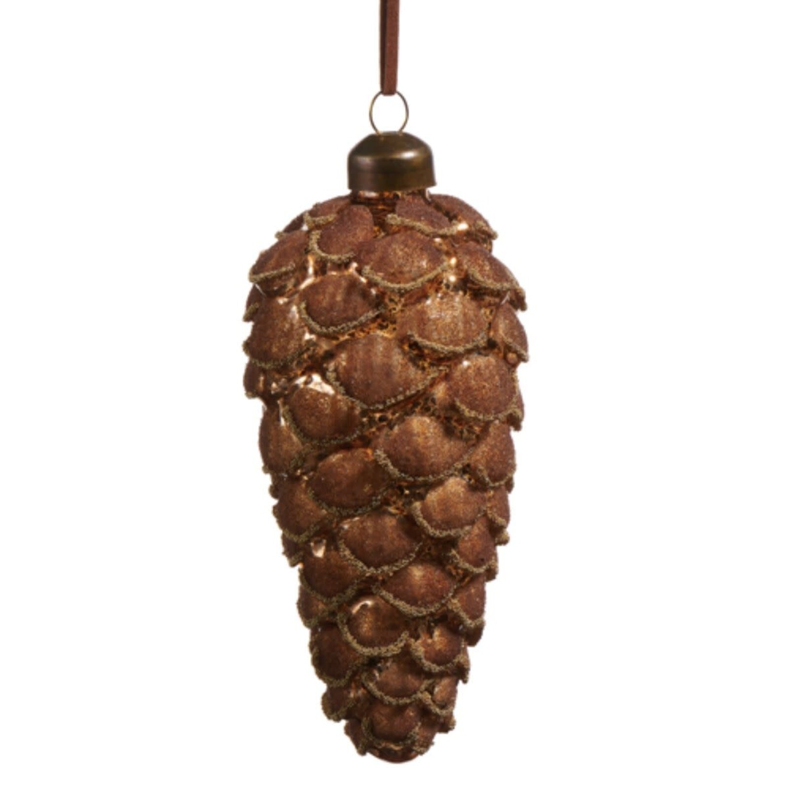 RAZ Imports Inc. 5" Brown Pinecone Ornament  4523143 loading=