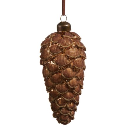 RAZ Imports Inc. 5" Brown Pinecone Ornament  4523143
