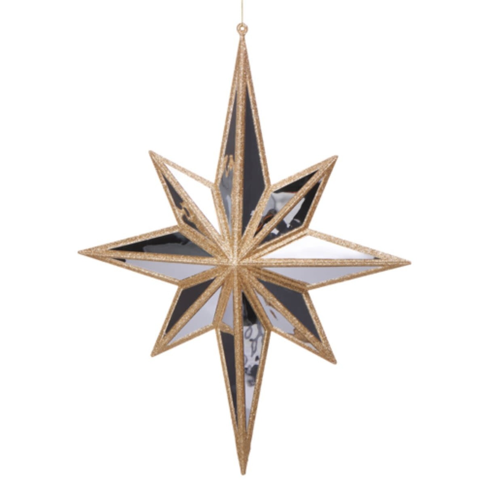 RAZ Imports Inc. 17" Mirrored North Star Ornament  4524588 loading=