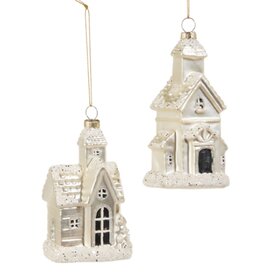 RAZ Imports Inc. 5" Glitter Church Ornament (1) 4524928