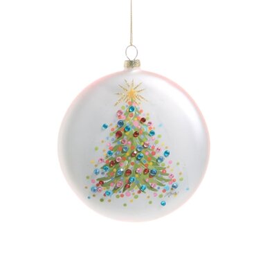 RAZ Imports Inc. 5" Confetti Tree Disc Ornament 4524995