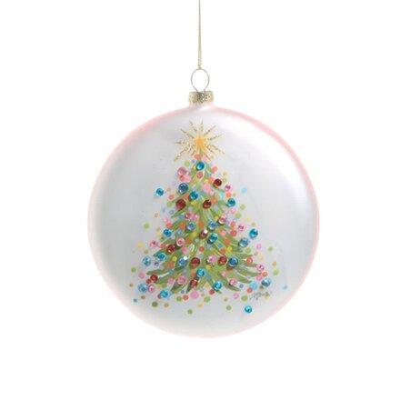 RAZ Imports Inc. 5" Confetti Tree Disc Ornament 4524995
