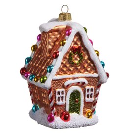 RAZ Imports Inc. 4.75" Brown Gingerbread House Ornament 4552920