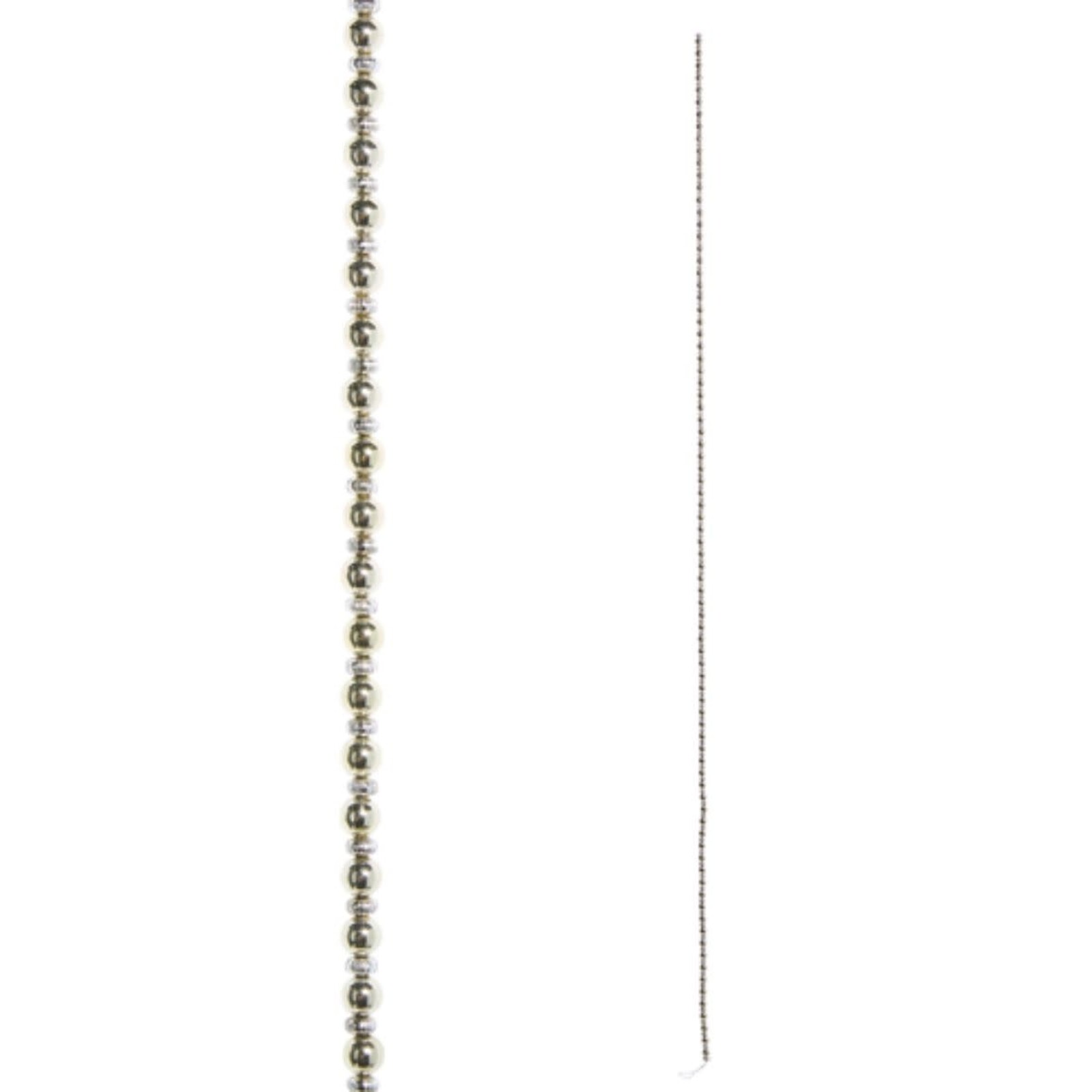 RAZ Imports Inc. 6' SILVER AND GOLD BEADED GARLAND  G4513610 loading=