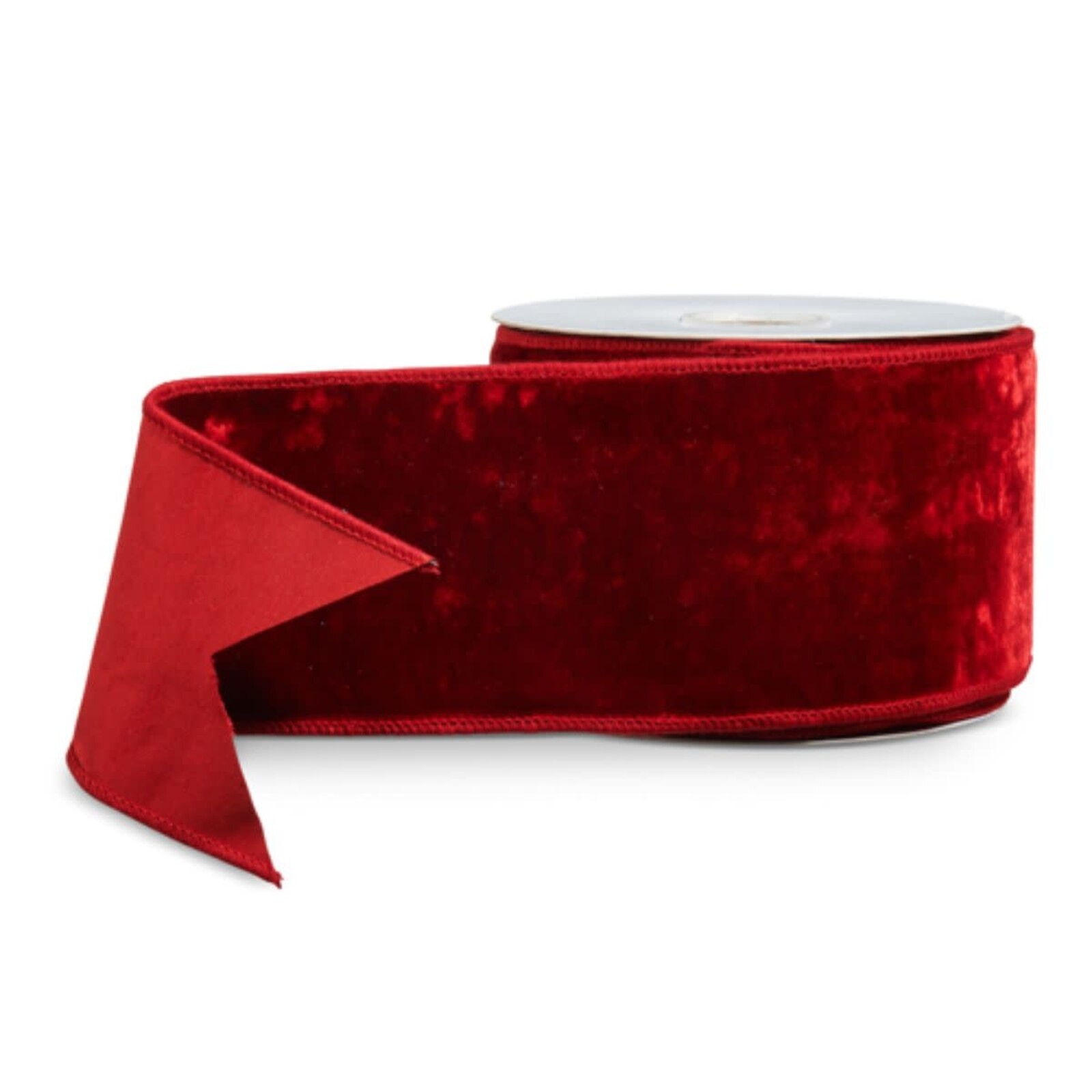 RAZ Imports Inc. 4" X 10 Yds Deep Red Velvet Wired Ribbon R4552170 loading=