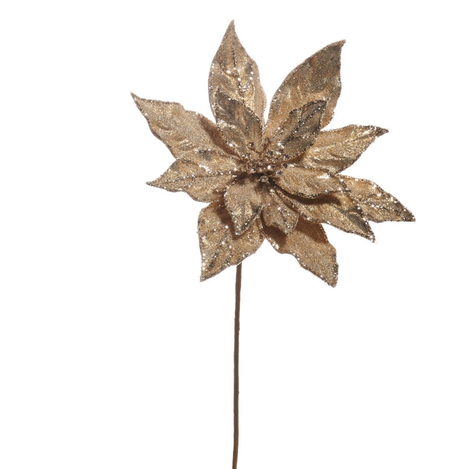 RAZ Imports Inc. 20" Soft Champagne Poinsettia Stem F4506731 loading=