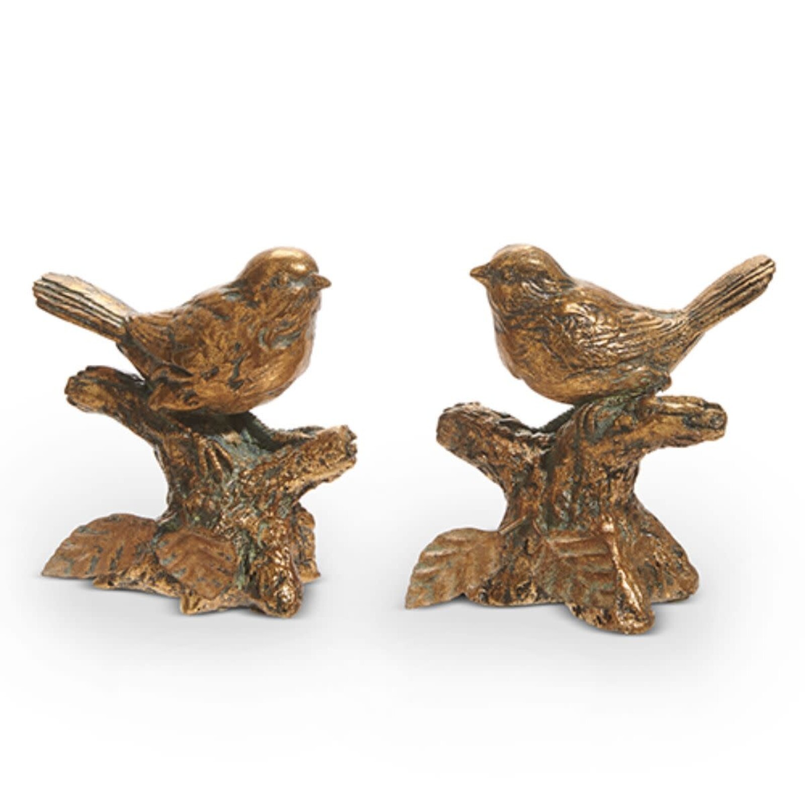 RAZ Imports Inc. 4" Antique Gold Bird on Branch X4511096 loading=