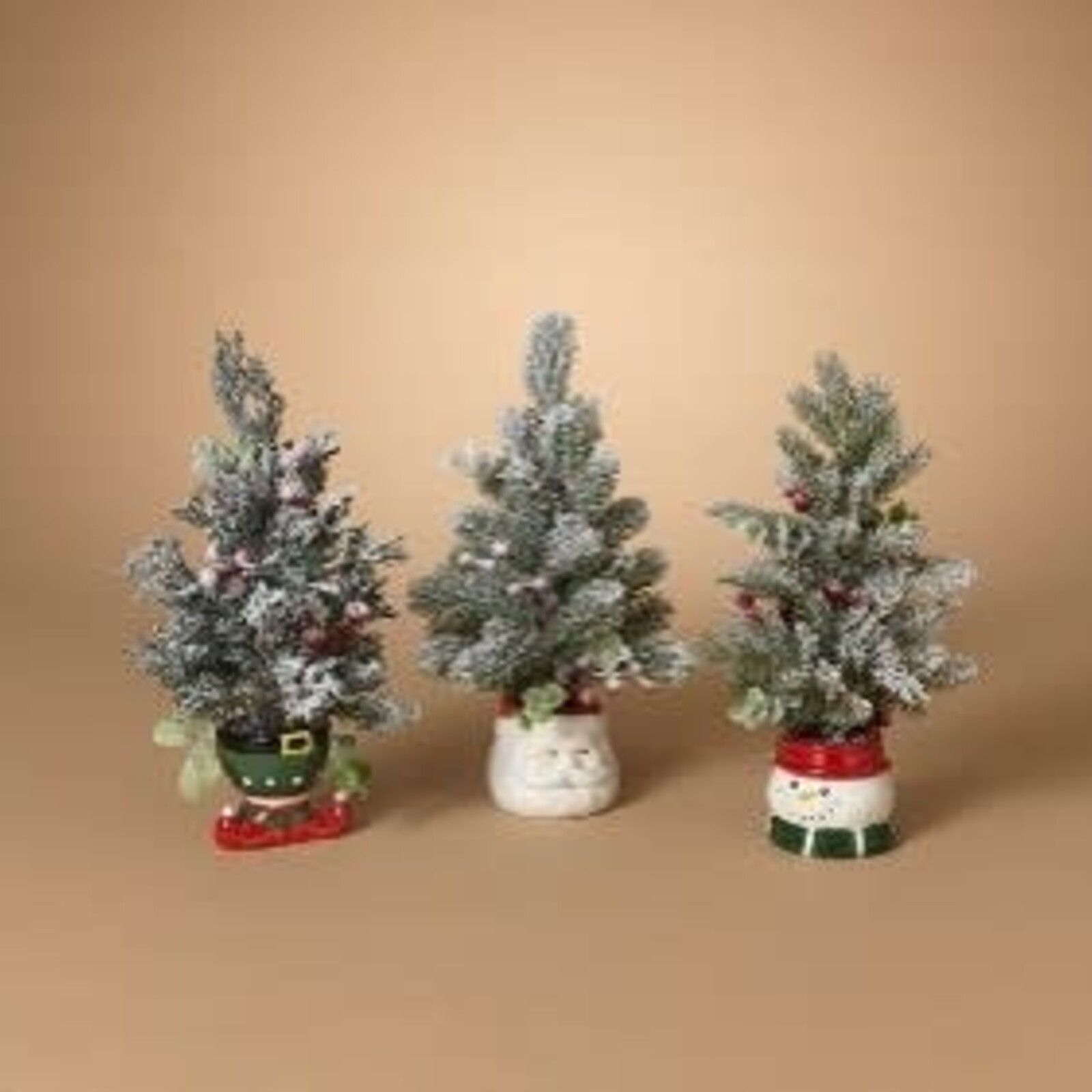 Gerson 15" Potted Flocked Pine Tree in Ceramic Pot  2693530 loading=