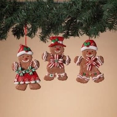 Gerson 5"H Clay Dough Holiday Gingerbread Man Ornament  2599340