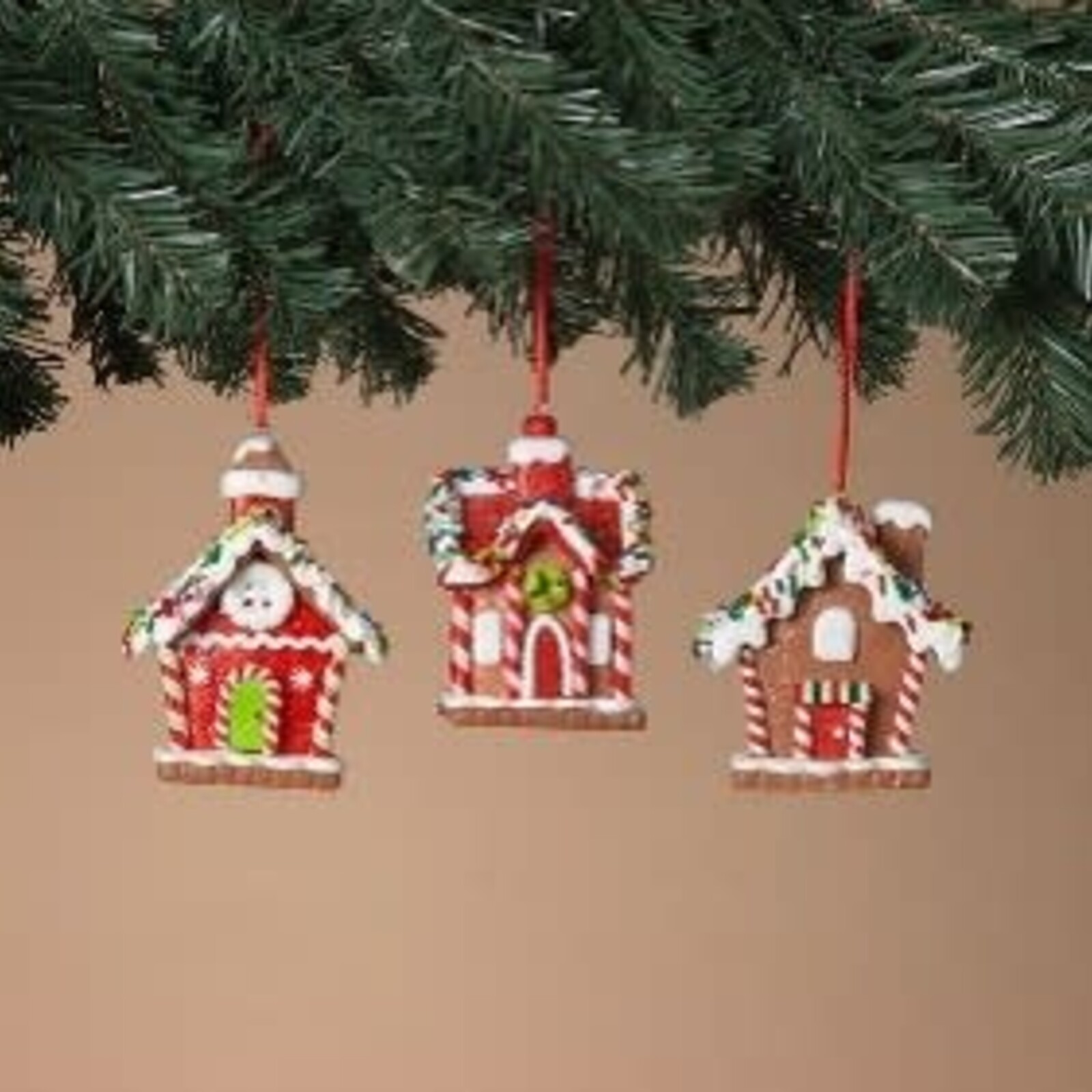 Gerson 4" Clay Dough Gingerbread House Ornament  2731160 loading=