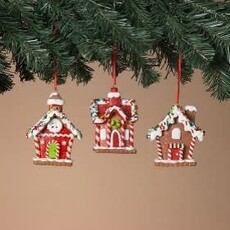 Gerson 4" Clay Dough Gingerbread House Ornament  2731160