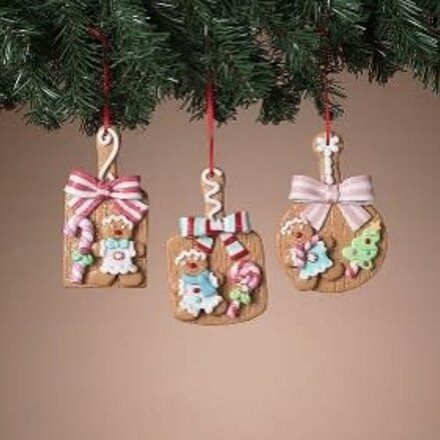 Gerson 5" Clay Dough Holiday Gingerbread Ornament  2806500