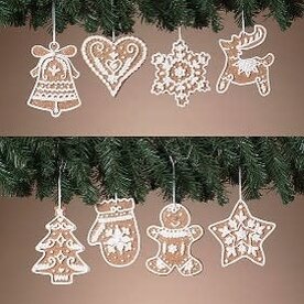 Gerson 5.5" Clay Dough Holiday Gingerbread Ornament 2806380
