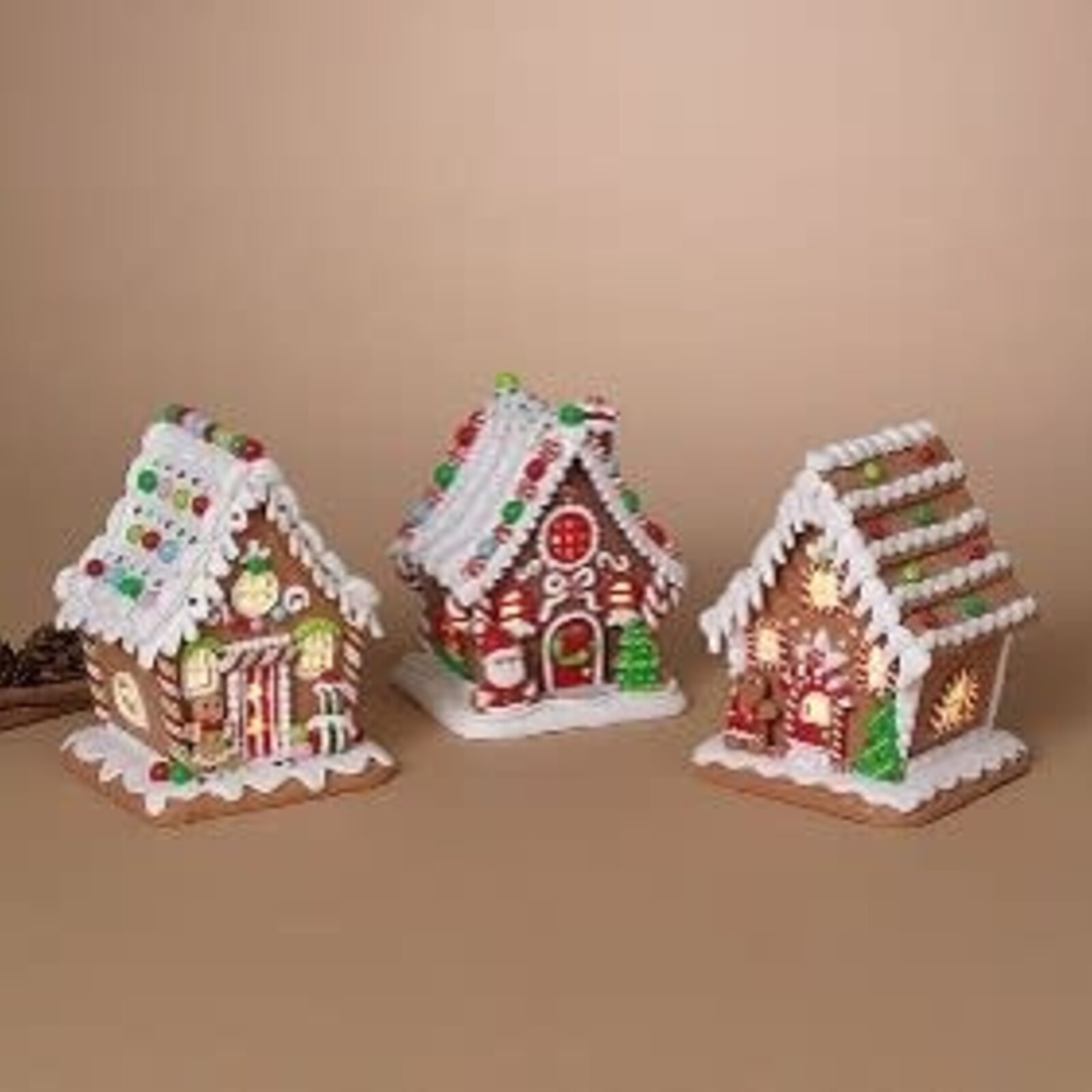 Gerson 6.5" Lighted Clay Dough Holiday Gingerbread House (1) 2806430 loading=