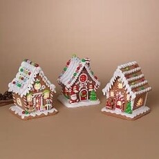 Gerson 6.5" Lighted Clay Dough Holiday Gingerbread House (1) 2806430