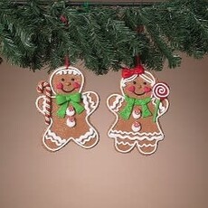 Gerson 8" Clay Dough Holiday Gingerbread Man Ornament  2806600