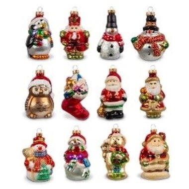 Gerson 3" Glass Design Ornament (1)  CBK50001A