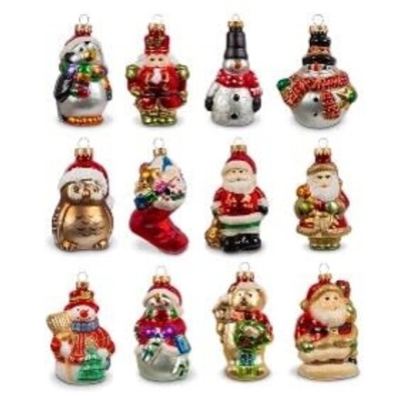 Gerson 3" Glass Design Ornament (1)  CBK50001A