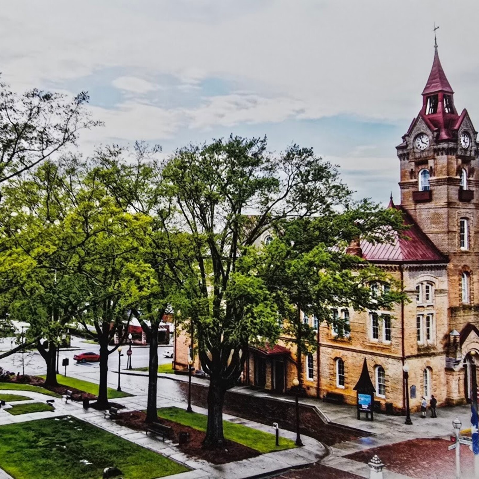 Oswaldo Tapia Dieso Newberry Scene Notecard (1)   (consignment) loading=